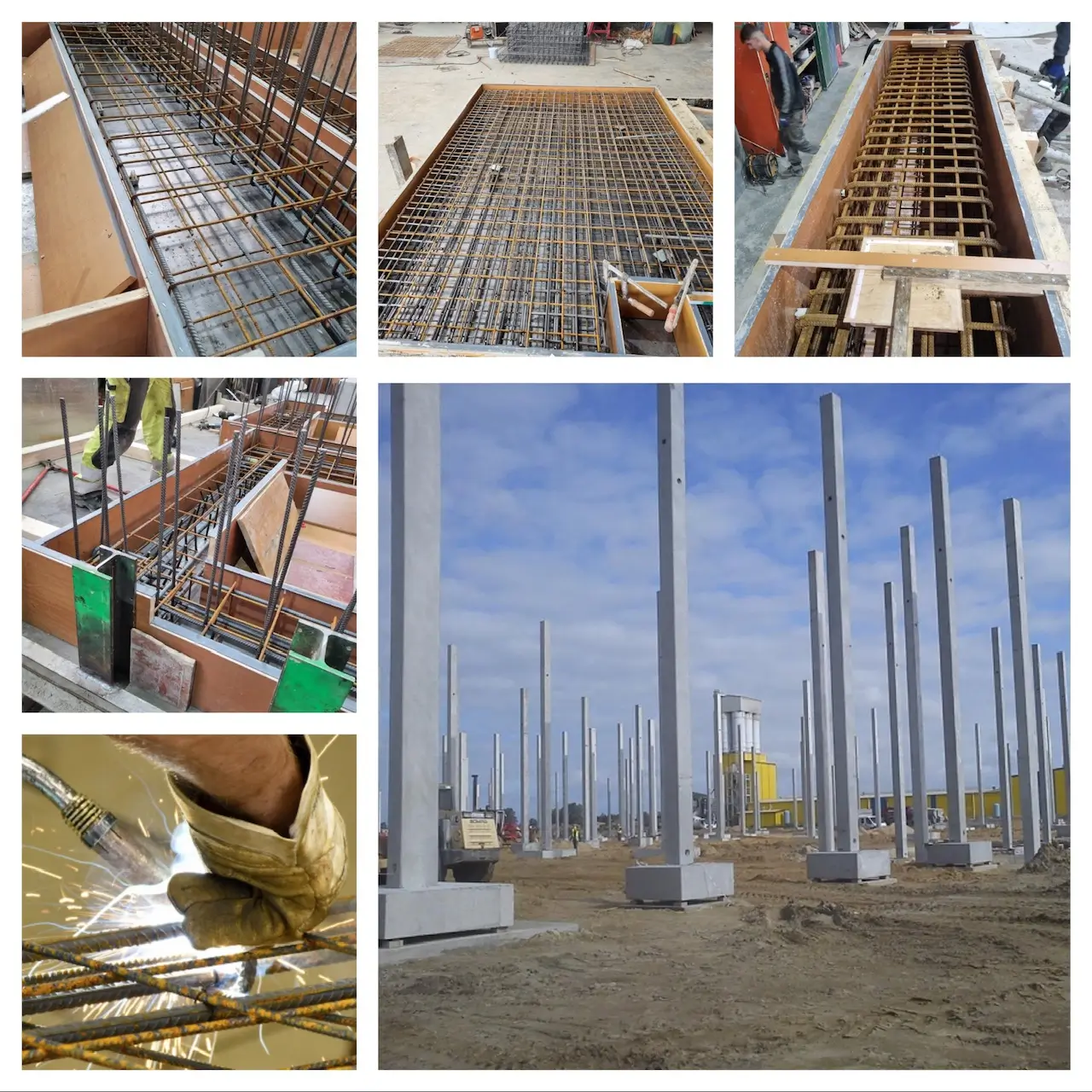 DIBA Bauprojekt - Betonfertigteile Stützen und Unterzüge